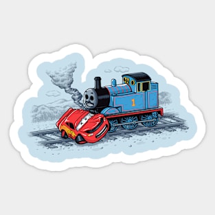 Hit By Train Sticker